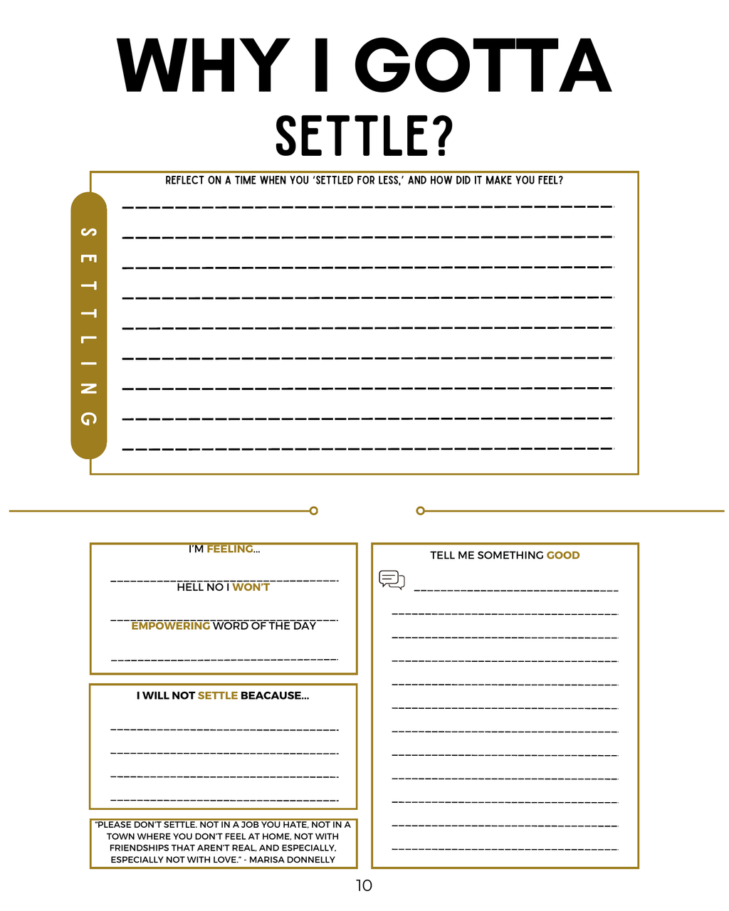 Why I Gotta? A Self-Reflection Workbook
