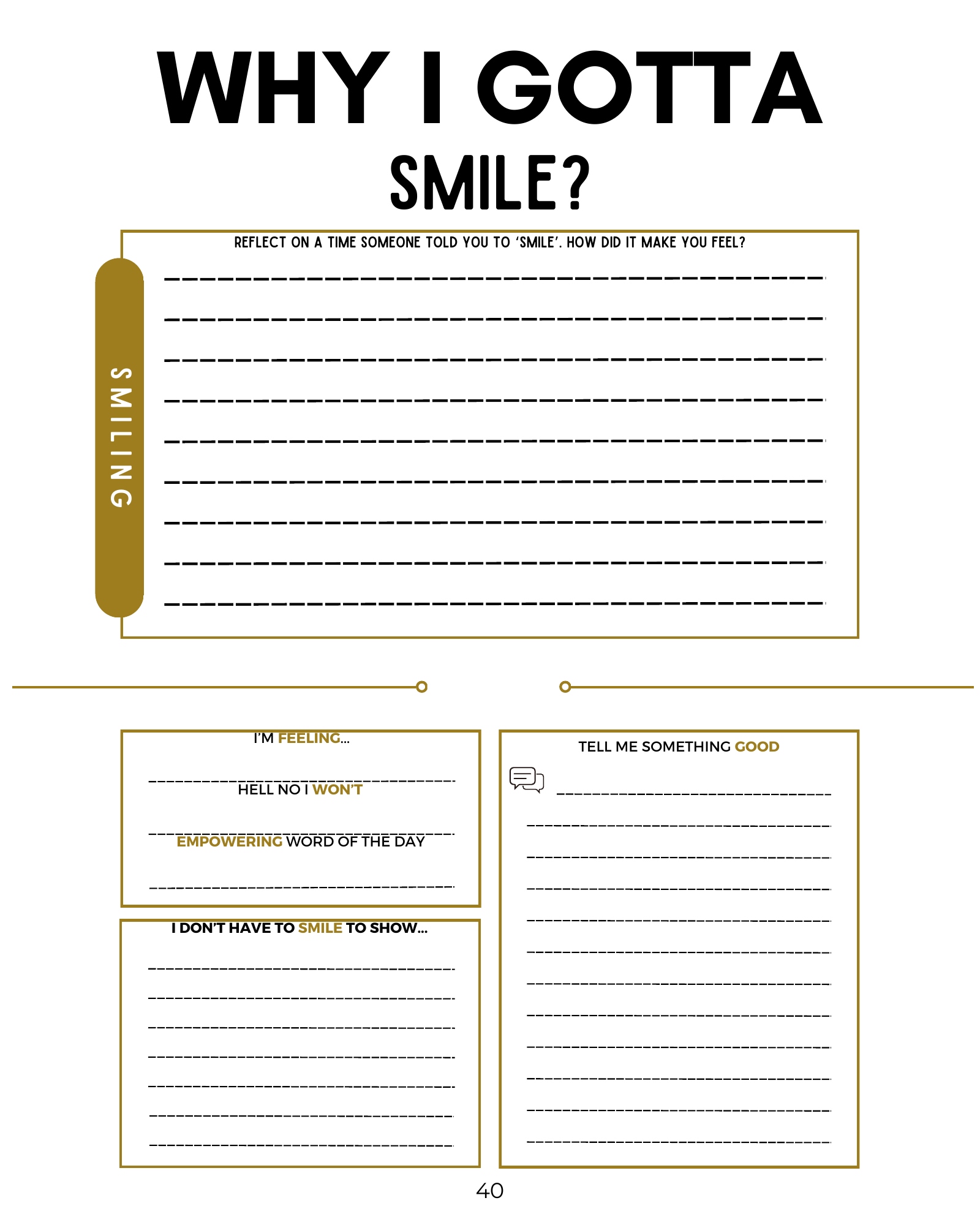 Why I Gotta? A Self-Reflection Workbook